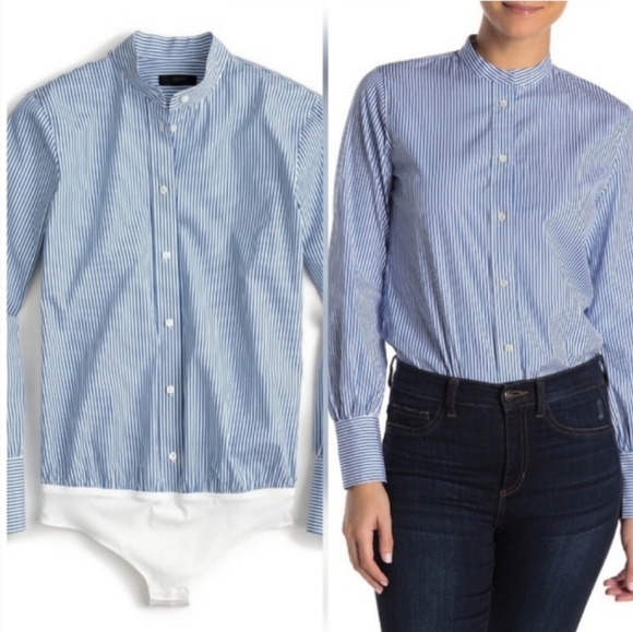 J.crew Bodysuit Dress shirt - Picture 6 of 6